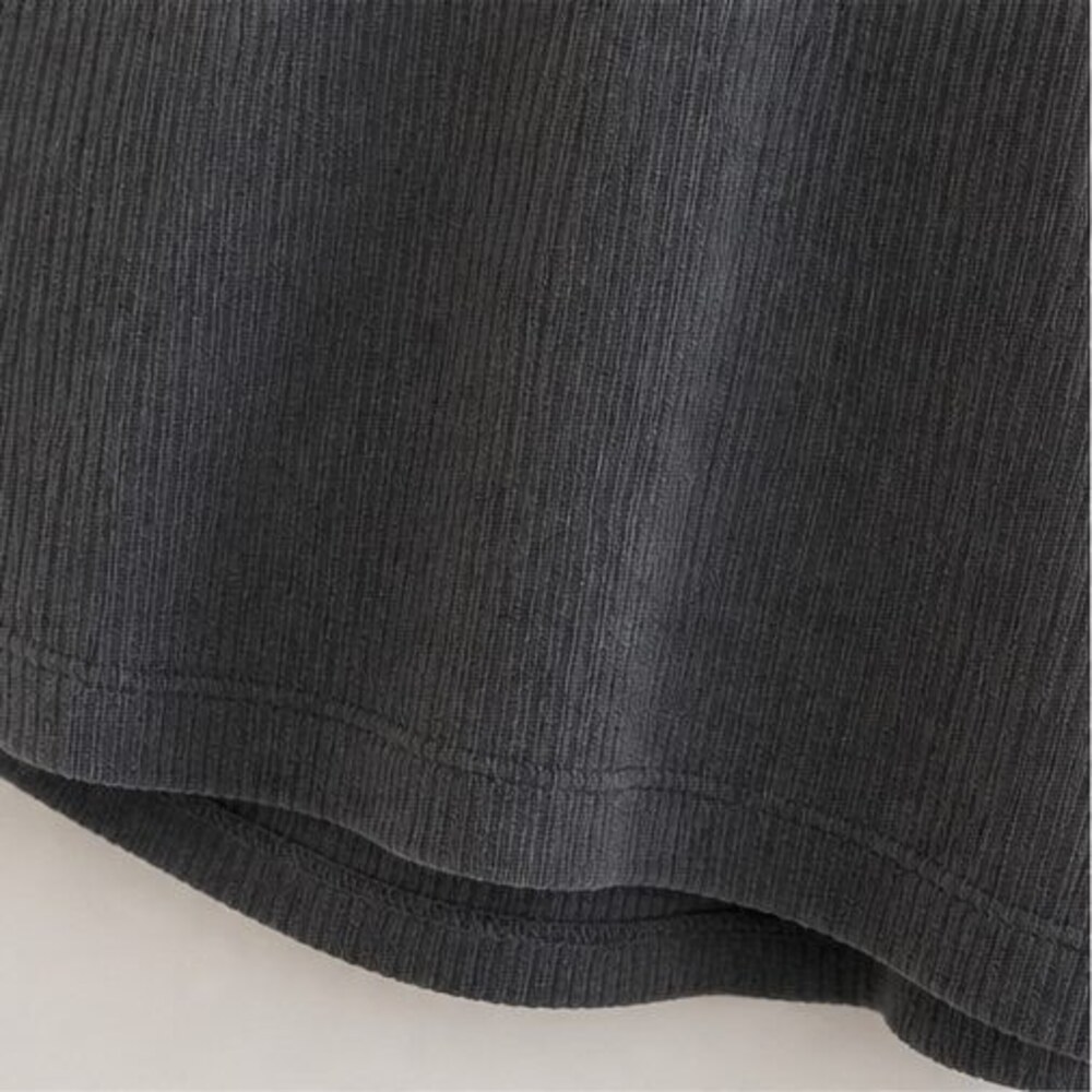 Charcoal Puff Sleeve Top - Picture 6 of 6